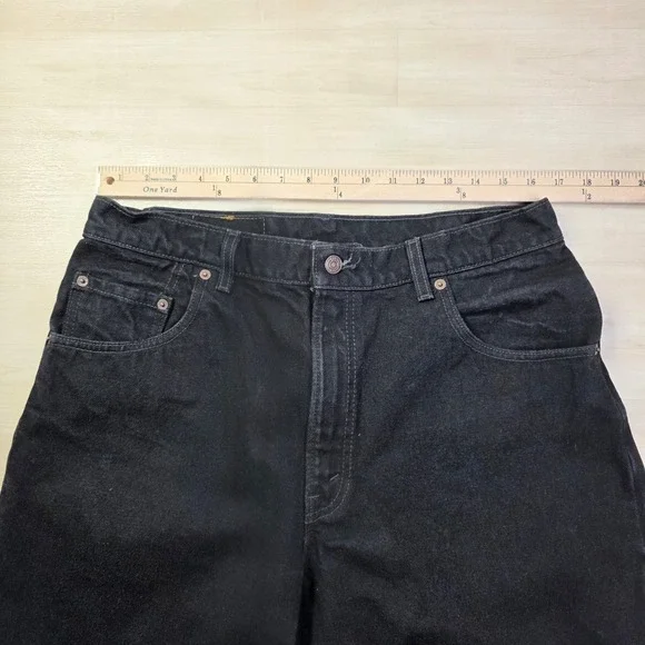 Levi's 560 Mens Black Loose Fit Tapered Leg Jeans Made in USA Size 32 x 36 Denim
